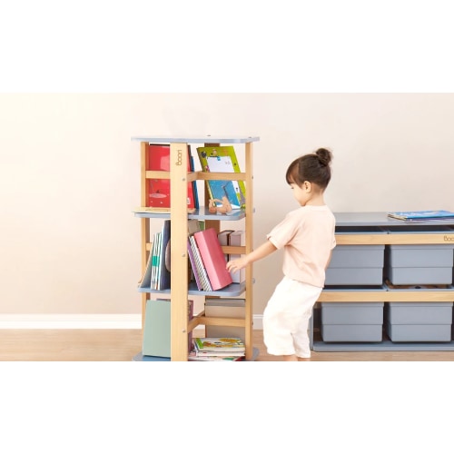 Interactive Children s Book Display Boori Rotating Bookshelf V22